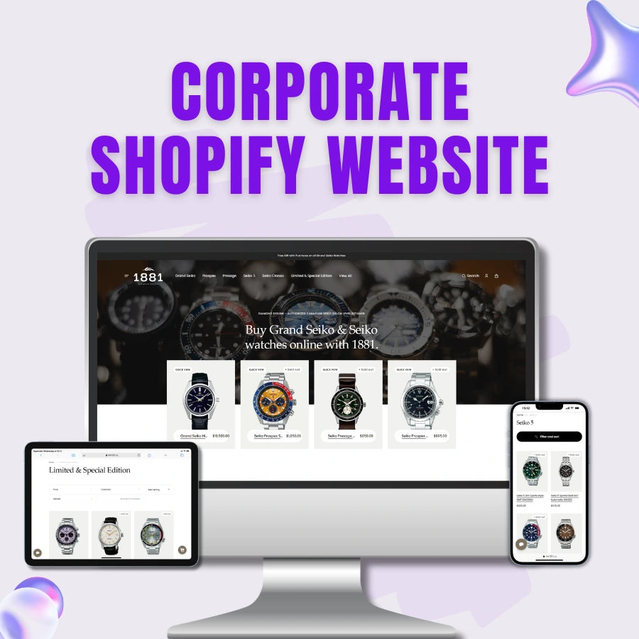 Corporate Shopify Website development services